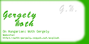 gergely woth business card